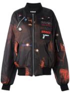 Hyein Seo Oversized Patched Bomber, Women's, Size: 1, Black, Polyester/nylon