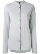 Aspesi - Band Collar Shirt - Women - Cotton - 42, Grey, Cotton