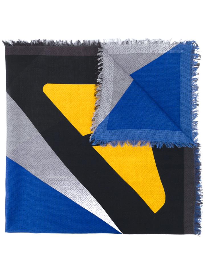 Fendi Fringed Edge Scarf - Multicolour
