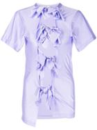 Comme Des Garçons Slim-fit Bow T-shirt - Purple