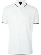 Emporio Armani Embroidered Logo Polo Shirt, Men's, Size: Xxl, White, Cotton/polyester