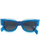 Céline Eyewear Thick Frame Sunglasses - Blue