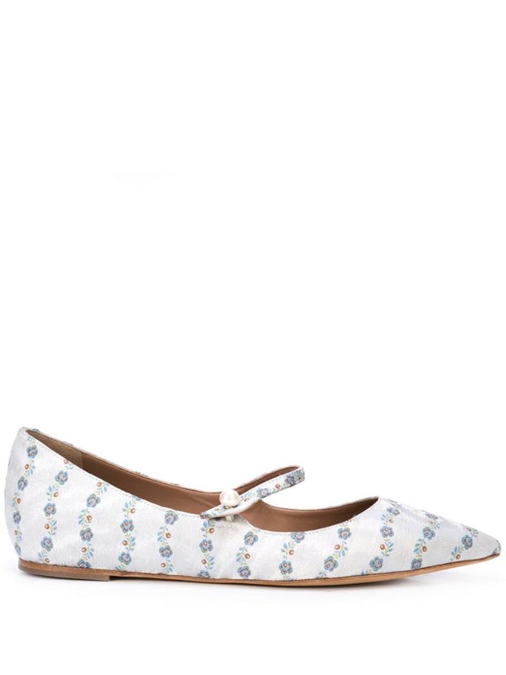 Tabitha Simmons Hermione Ballerinas - Silver
