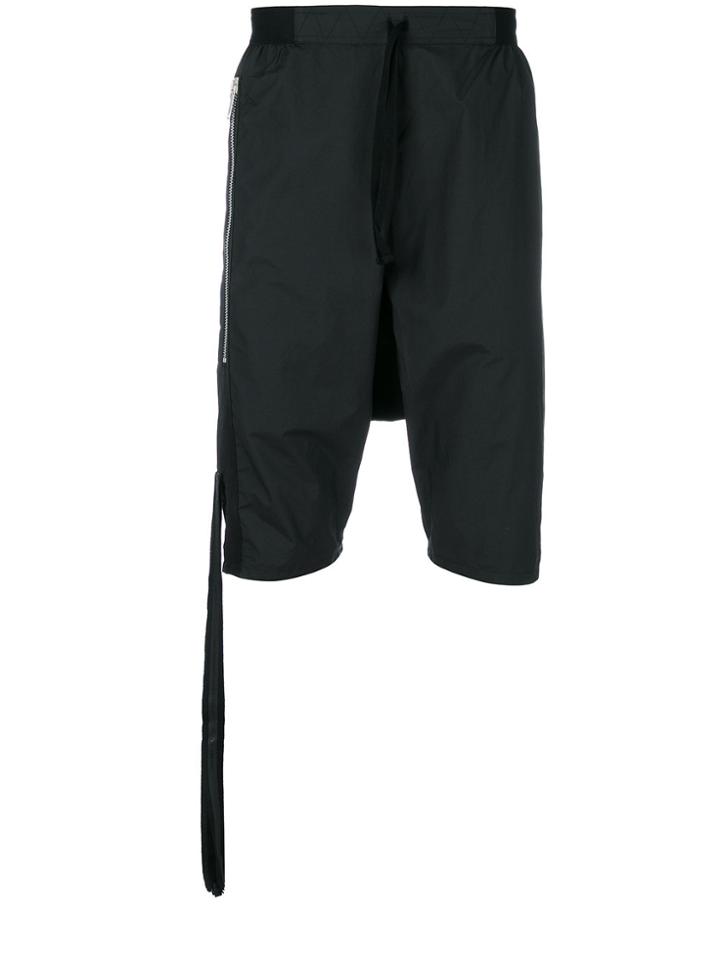 Unravel Project Hanging Detail Shorts - Black