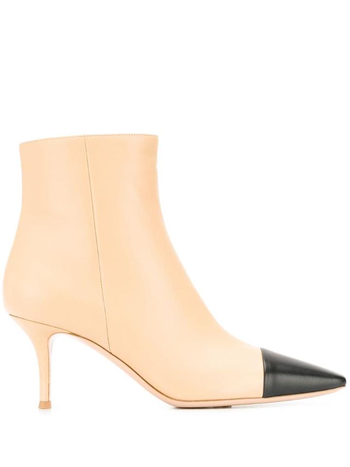 Gianvito Rossi Two-tone Ankle Boots - Neutrals