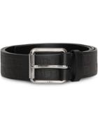 Burberry Perforated Logo Leather Belt - Black