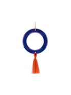 Eye M By Ileana Makri Hollow Disc Tassel Earring - Pink