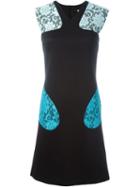 Christopher Kane Lace Panel Dress, Women's, Size: Xs, Black, Modal/viscose/polyurethane/polyamide
