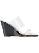 Maryam Nassir Zadeh Clear Strap Slides - Black