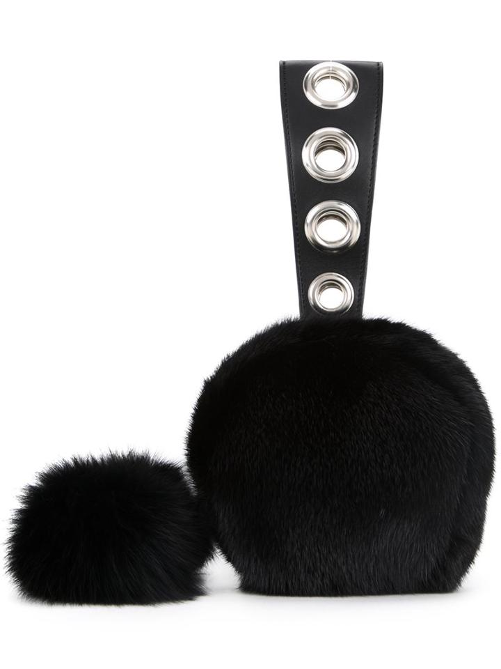 Irene 'eyelet Work' Pochette, Women's, Black