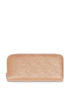 Burberry Monogram Leather Ziparound Wallet - Brown