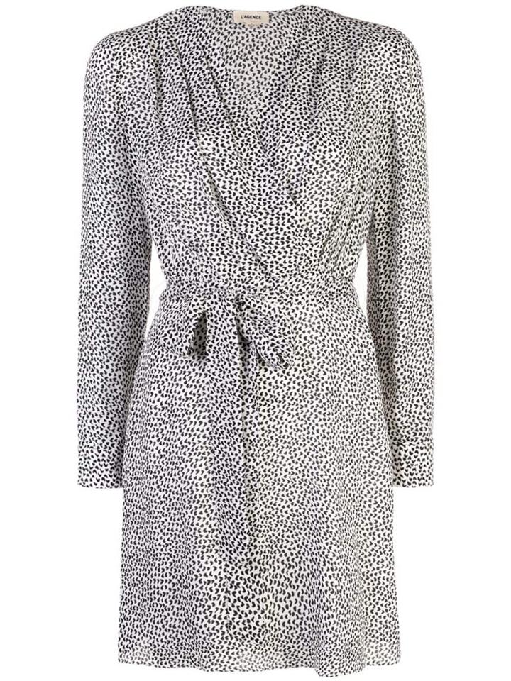 L'agence Tie-waist Mini Dress - White