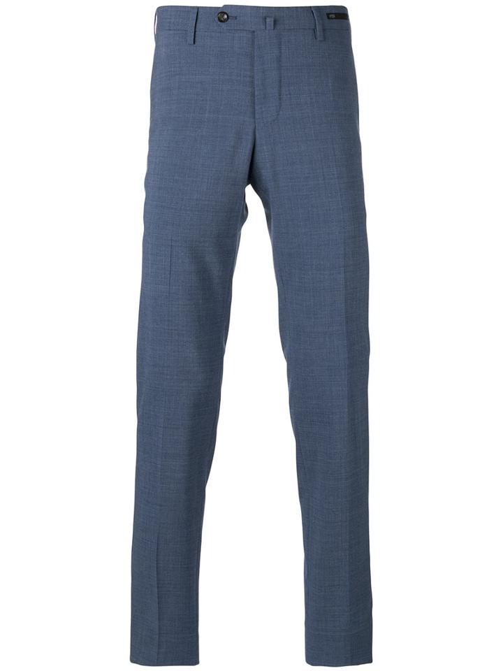 Pt01 - Slim-fit Chinos - Men - Polyester/spandex/elastane/virgin Wool - 54, Blue, Polyester/spandex/elastane/virgin Wool