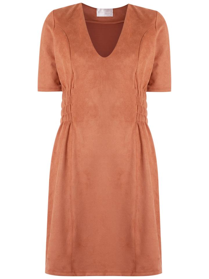 Lilly Sarti - Shift Dress - Women - Polyester/spandex/elastane - 36, Brown, Polyester/spandex/elastane