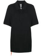 Mia-iam Daddy Oversized Polo Shirt - Black