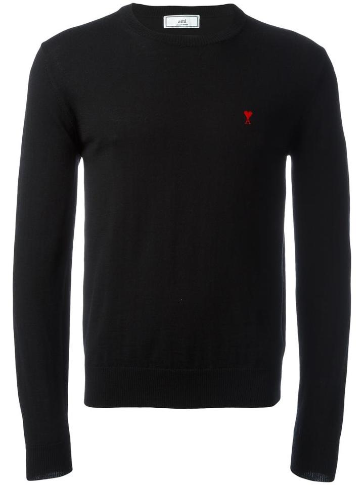 Ami Alexandre Mattiussi Ami De Coeur Sweater, Men's, Size: Xl, Black, Merino