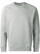 Maison Kitsuné Chest Patch Sweatshirt, Men's, Size: Medium, Grey, Cotton