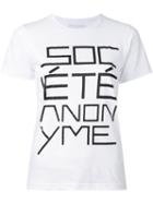 Société Anonyme - Logo T-shirt - Women - Cotton - S, White, Cotton