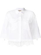 Twin-set Lace Hem Shirt - White
