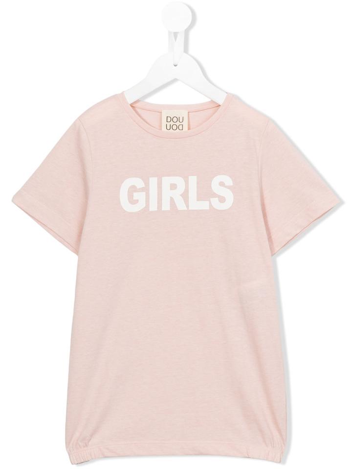Douuod Kids Girls Print T-shirt, Girl's, Size: 12 Yrs, Pink/purple