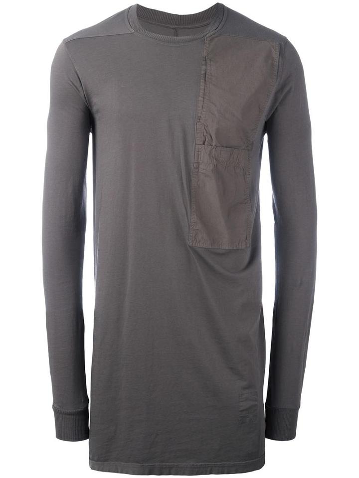 Rick Owens Drkshdw Chest Pocket T-shirt, Men's, Size: Xs, Grey, Cotton