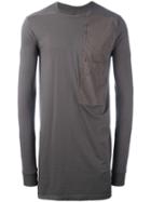 Rick Owens Drkshdw Chest Pocket T-shirt, Men's, Size: Xs, Grey, Cotton