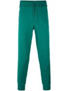 Y-3 Drawstring Waistband Track Pants, Men's, Size: Medium, Green, Cotton