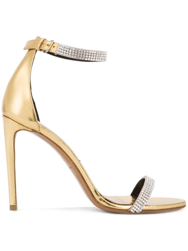Alexandre Vauthier Rhinestone Embellished Sandals - Metallic