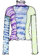 Asai Panelled Tie-dye Top - Multicolour