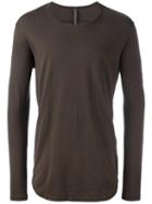 Attachment Long Sleeved Curve T-shirt, Men's, Size: 4, Green, Cotton