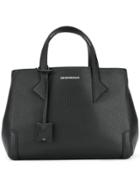 Emporio Armani Expandable Trapeze Tote - Black