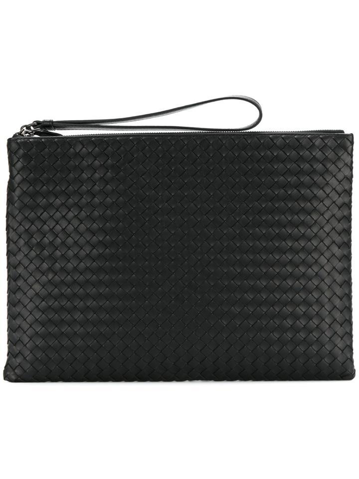 Bottega Veneta Nero Intrecciato Nappa Document Case - Black