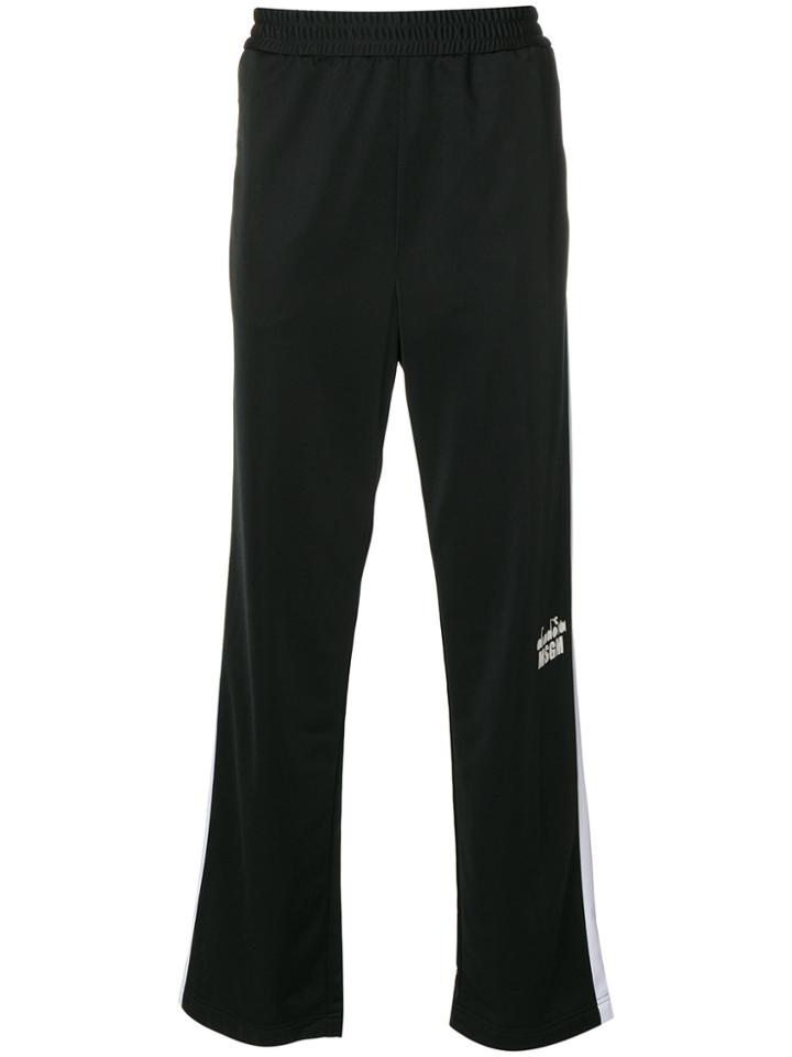 Msgm Side Stripe Track Pants - Black