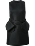 Simone Rocha Bow Detail Scuba Dress, Women's, Size: 10, Black, Polyester