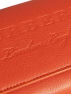 Burberry Embossed Leather Wallet With Chain - Yellow & Orange