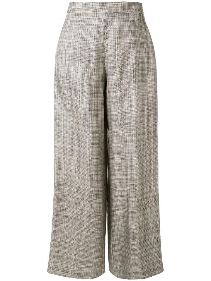Layeur Checked Tailored Trousers - Grey