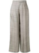 Layeur Checked Tailored Trousers - Grey