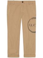 Gucci Gucci Ouroboros Print Chino Trousers - Neutrals