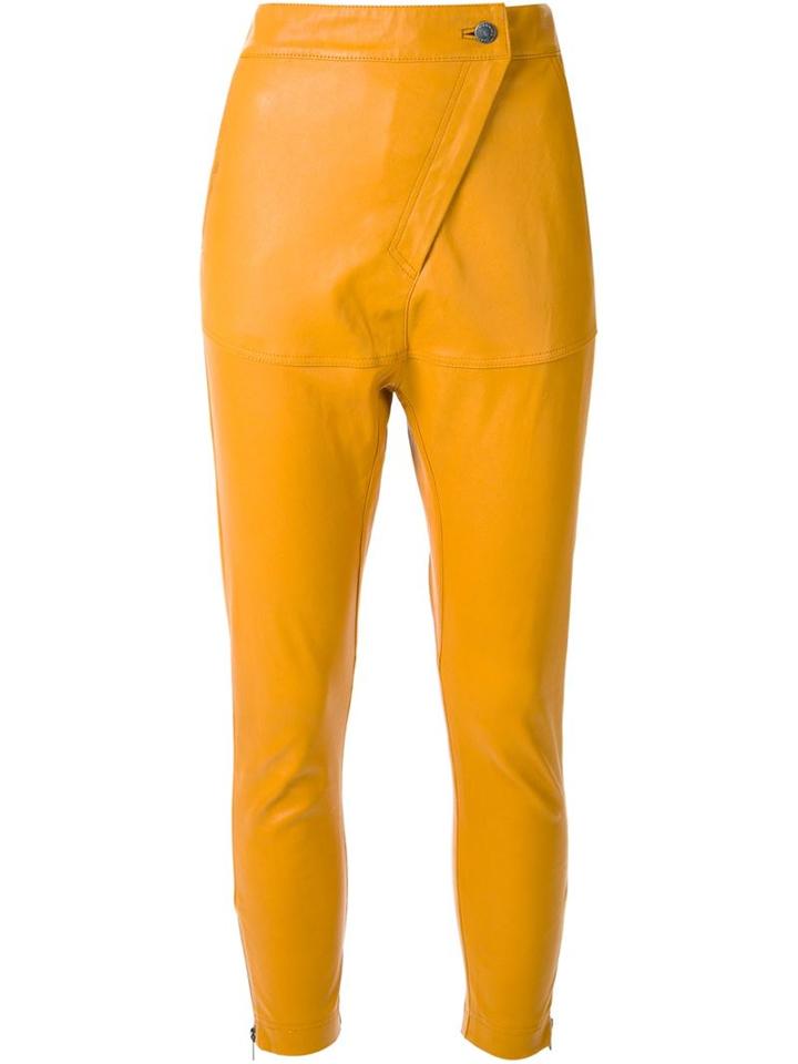 Manning Cartell 'turn Table' Trousers, Women's, Size: 8, Yellow/orange, Lamb Skin/cotton