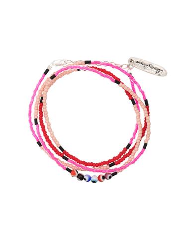 Bunny Shapiro Mini Evil Eye Beaded Wrap Bracelet - Multicolour