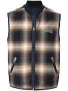 Supreme Reversible Shadow Plaid Vest - Blue