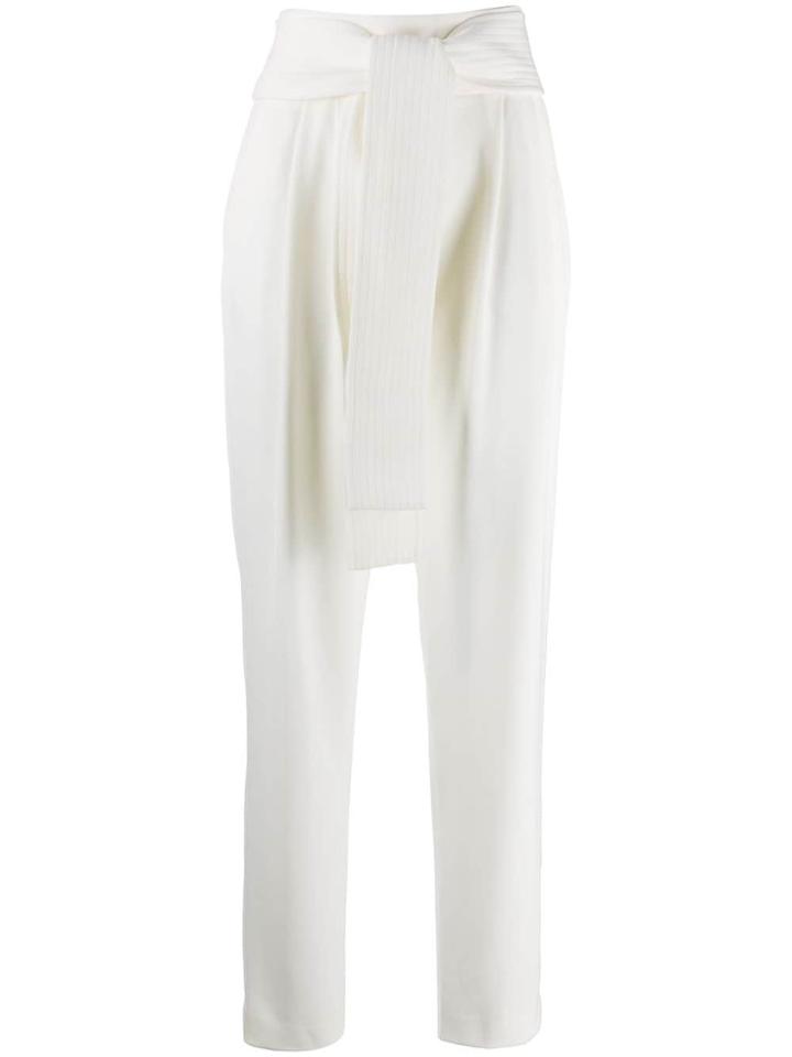 P.a.r.o.s.h. Tie Waist Trousers - White