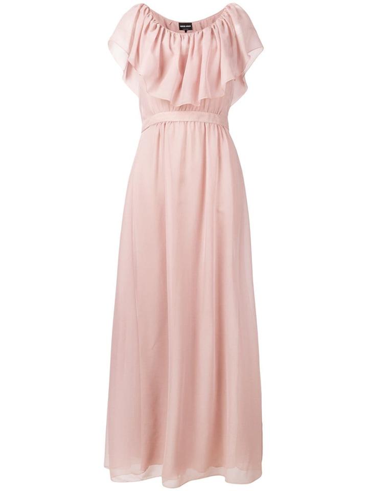 Giorgio Armani Ruffle Maxi Dress - Pink