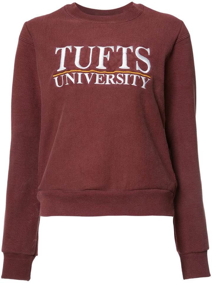 Re/done Tufts University Sweatshirt, Women's, Size: Xs/s, Red, Polyester/cotton