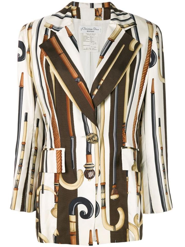 Christian Dior Pre-owned Walking Sticks Printed Jacket - Neutrals