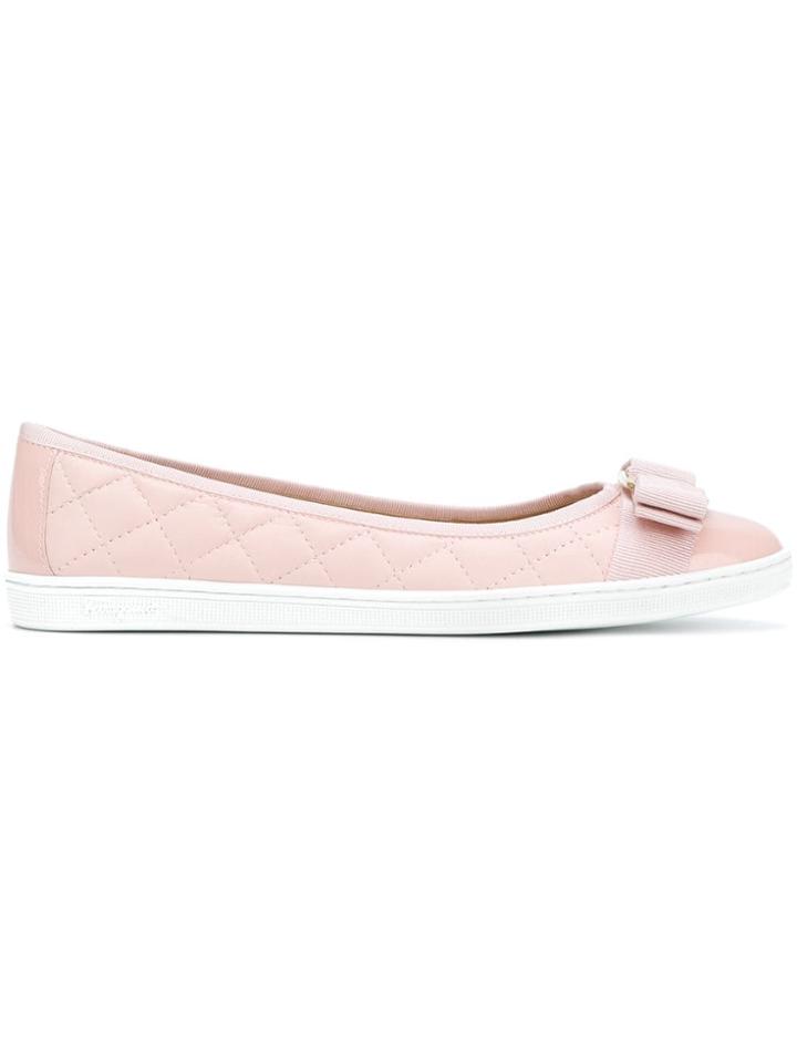 Salvatore Ferragamo Vara Bow Ballerina Shoes - Pink