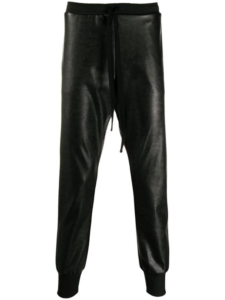 Alchemy Leather Track Pants - Black
