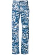 Off-white Printed Baggy Jeans - Blue