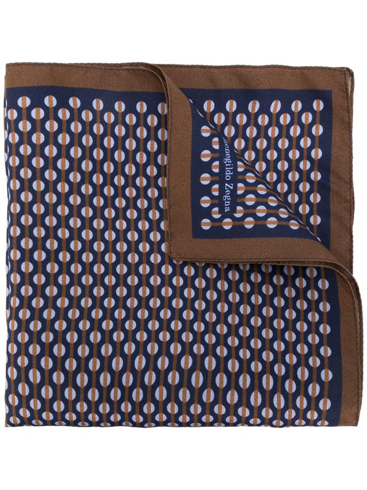 Ermenegildo Zegna Dotted Print Pocket Square - Multicolour