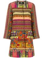 Etro Tassel Embellished Striped Coat, Women's, Size: 42, Cotton/polyester/viscose/cotton